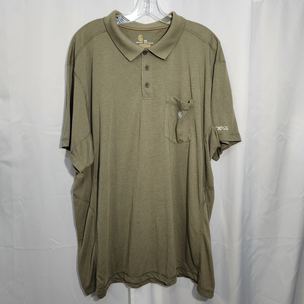Carhartt Men's Olive Polo Shirt